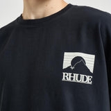 T-shirt uomo girocollo nera TT07012 3167BLACK RHUDE 