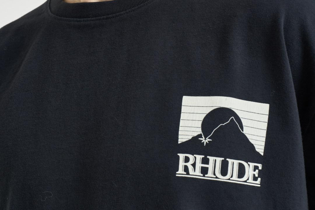 T-shirt uomo girocollo nera TT07012 3167BLACK RHUDE 