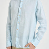 Camicia uomo in lino azzurra J66TNP UB1 ACCADEMIE TESSILI 