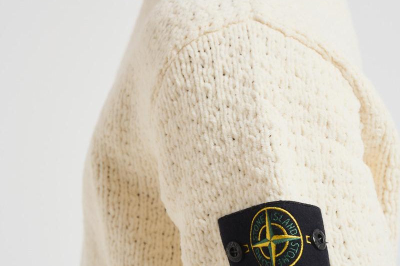 Maglia uomo Cotton Chenille panna 5100019 S00N5V0093 STONE ISLAND 