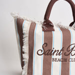 Borsa donna Vanity a righe bianca  marrone VANITY 02597L MC2 SAINT BARTH 