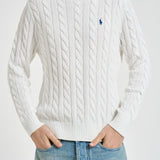 Maglia uomo a trecce bianca 710775885 033 RALPH LAUREN 