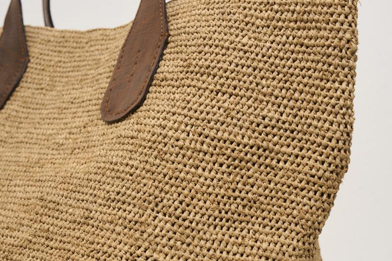 Borsa donna Tokyo in rafia beige TOKYOII TEA IBELIV 