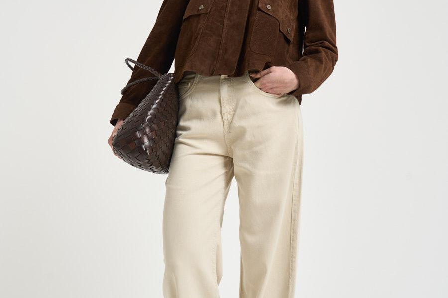 Giacca donna in suede marrone S1180 306 BAZAR DELUXE 