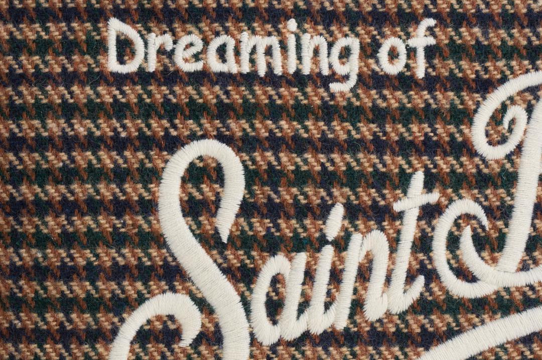 Pochette donna Parisienne Wool Pied de Poule verde PARISIENNE WLPDP5161 MC2 SAINT BARTH 