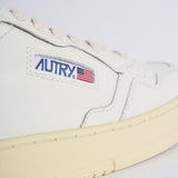Sneakers uomo in pelle bianca con spoiler AULM LL12 AUTRY 
