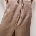 Gonna donna lunga satinata tortora 31125 8934 FILIPPA K 