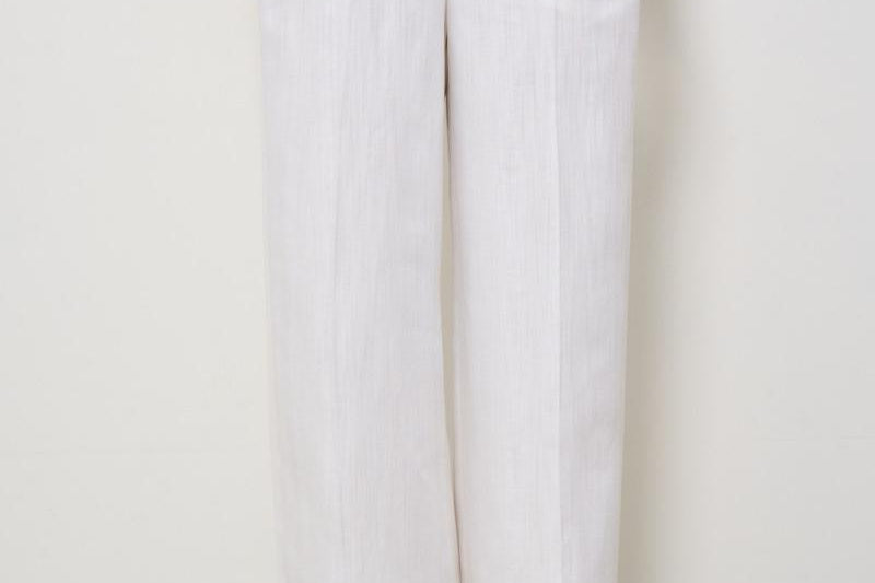 Pantalone donna a palazzo bianco P04335 1920001 PESERICO 