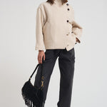 Cappotto donna Hanis corto panna MA0267FB B1D03I23EC ISABEL MARANT 