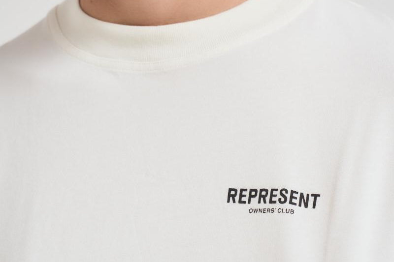T-shirt uomo girocollo bianca OCM41114 FLATWHITE REPRESENT 