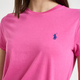 T-shirt donna girocollo rosa fuxia 211B14605 018 RALPH LAUREN 