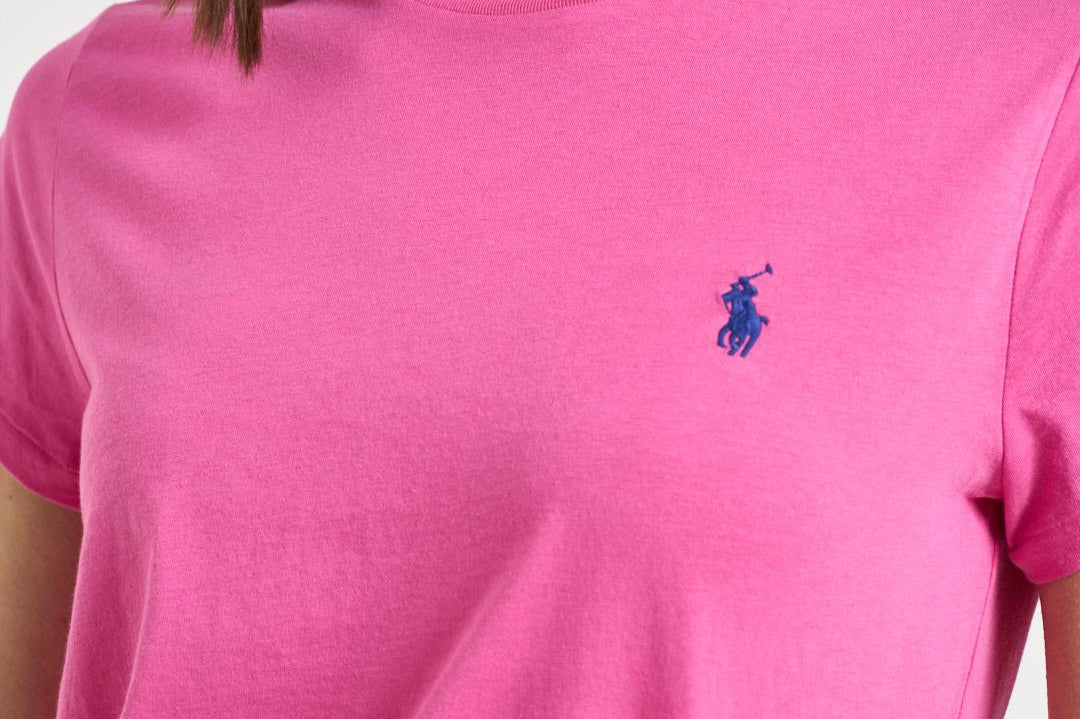 T-shirt donna girocollo rosa fuxia 211B14605 018 RALPH LAUREN 