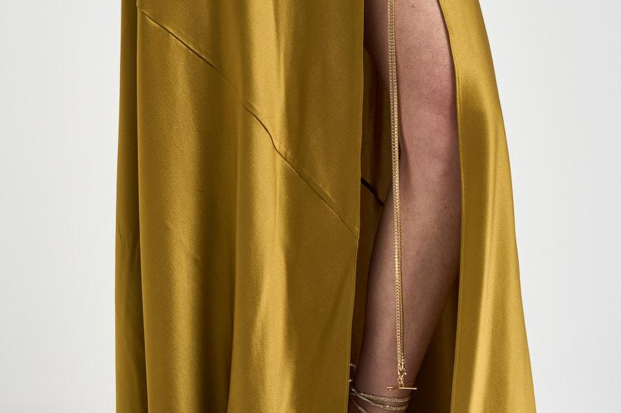 Abito donna lungo oro 626SS6809S GOLDEN DANAME 