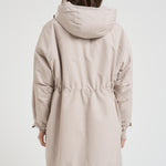 Parka donna ampio midi panna GAIL 001 MAX MARA STUDIO 