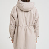 Parka donna ampio midi panna GAIL 001 MAX MARA STUDIO 
