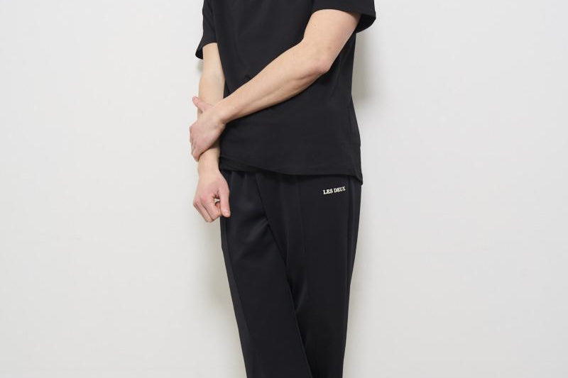 T-shirt uomo girocollo nera LDM101216 100100BLACK LES DEUX 