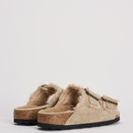 Sandalo arizona in shearling e camoscio donna 1028293 TAUPE BIRKENSTOCK 