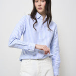 Camicia donna slim celeste 211891377 004 RALPH LAUREN 