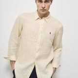 Camicia uomo in lino crema 710968915 005 RALPH LAUREN 
