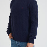 Maglia uomo a treccia blu 710876762 002 RALPH LAUREN 