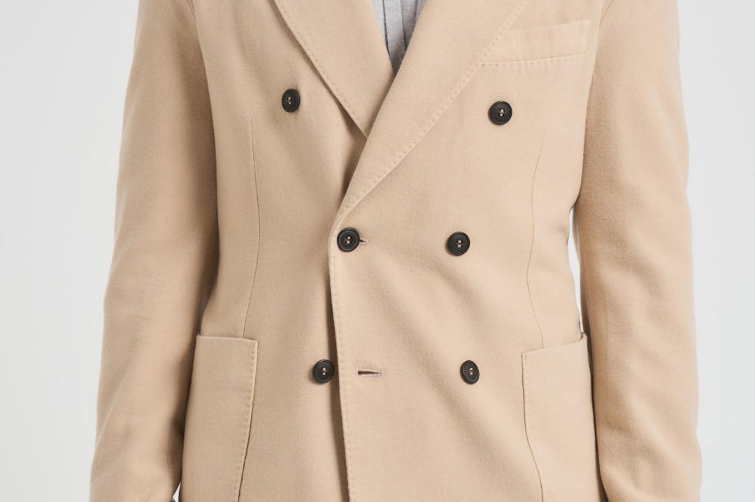 Giacca uomo doppiopetto beige CN5120 1084F CIRCOLO 1901 