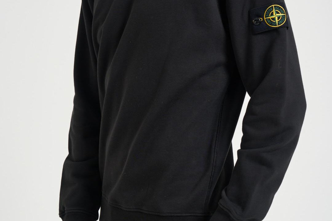 Felpa uomo girocollo nera 6100060 S0051V0029 STONE ISLAND 