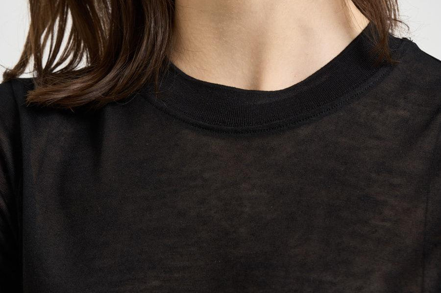 T-shirt donna girocollo nera 31742 1433BLACK FILIPPA K 