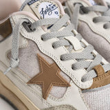 Sneakers uomo Forty2 bianca e marrone GMF00630 F00795711981 GOLDEN GOOSE 
