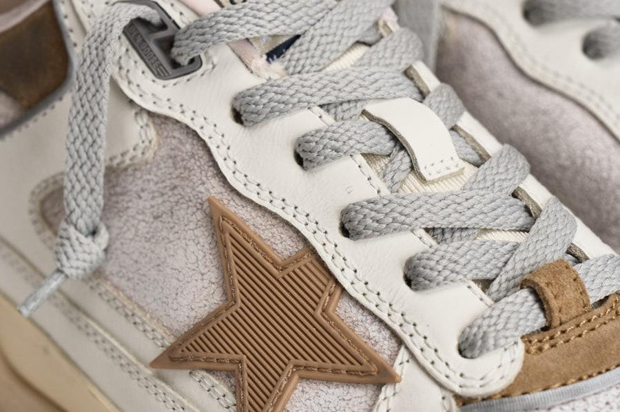 Sneakers uomo Forty2 bianca e marrone GMF00630 F00795711981 GOLDEN GOOSE 