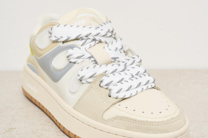 Sneakers donna Olli beige e bianche ASN172. 002/44 BARROW 