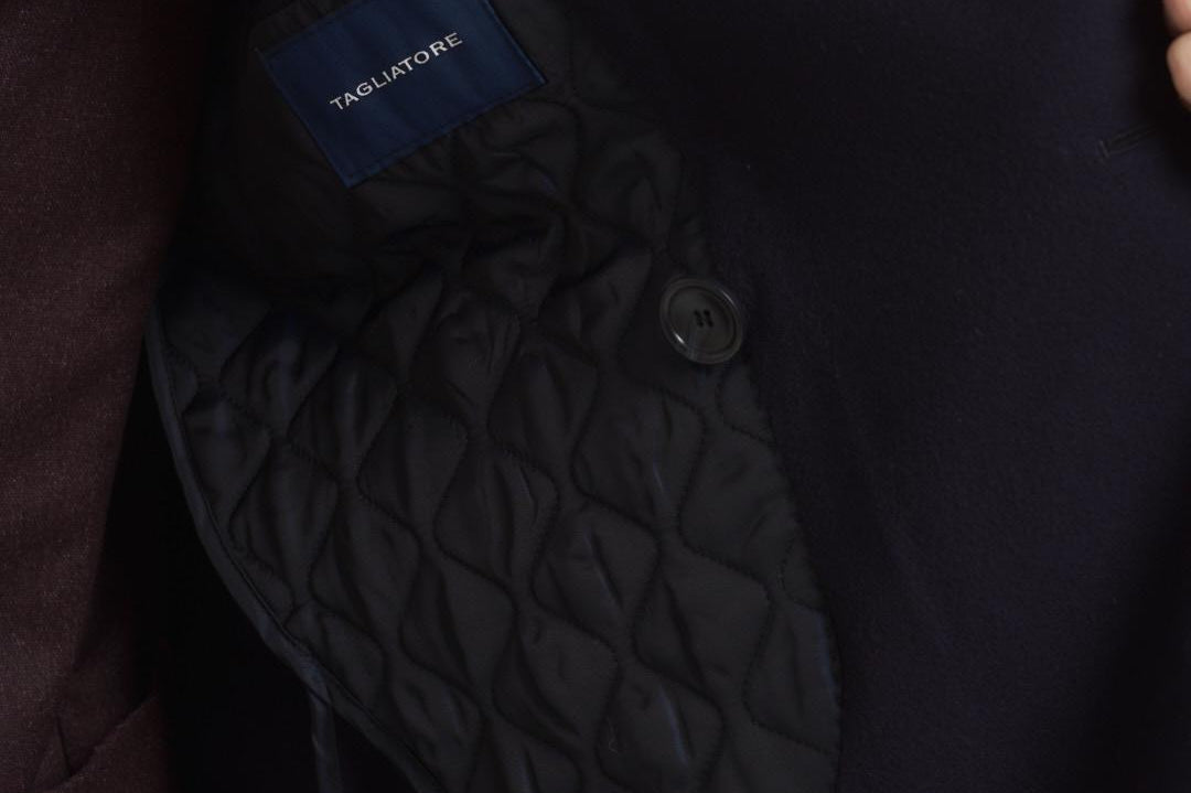 Cappotto uomo doppiopetto blu notte ARDEN 350001B5054 TAGLIATORE 