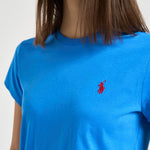 T-shirt donna girocollo azzurra 211B14605 004 RALPH LAUREN 