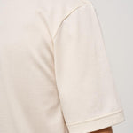 T-shirt uomo girocollo ecru con logo TH0027 XFJ LACOSTE 