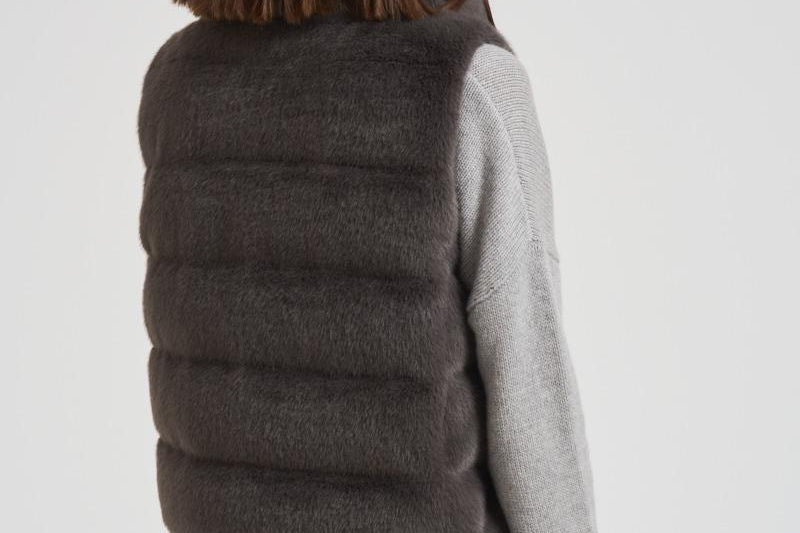 Piumino gilet eco fur donna PI002122D 9480 HERNO 