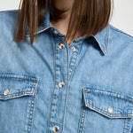 Camicia donna Paxton over in denim chiaro 11690 WHD71WASHED BLUE ANINE BING 
