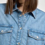 Camicia donna Paxton over in denim chiaro 11690 WHD71WASHED BLUE ANINE BING 
