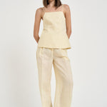 Top donna in lino burro S6SN04 A41 SEMICOUTURE 