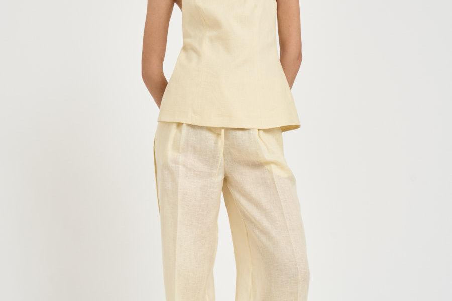 Top donna in lino burro S6SN04 A41 SEMICOUTURE 