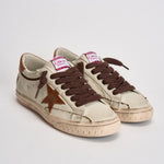 Sneakers uomo Super-star crema e tabacco GMF00758 F00811015400 GOLDEN GOOSE 