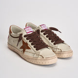 Sneakers uomo Super-star crema e tabacco GMF00758 F00811015400 GOLDEN GOOSE 