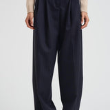 Pantalone donna Jounery gessato blu navy GWP01203 P00209850629 GOLDEN GOOSE 