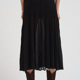 Gonna donna Ezra lunga in maglia nera JU0371FB C2L03I01BK ISABEL MARANT 
