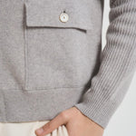 Giacca uomo in maglia grigio chiaro AALKTJT1 AA65015915BC LARDINI 