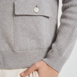 Giacca uomo in maglia grigio chiaro AALKTJT1 AA65015915BC LARDINI 