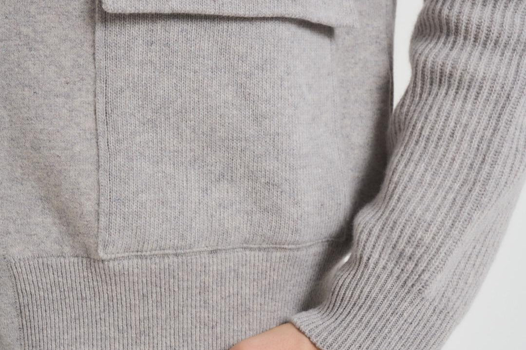 Giacca uomo in maglia grigio chiaro AALKTJT1 AA65015915BC LARDINI 