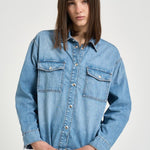 Camicia donna Paxton over in denim chiaro 11690 WHD71WASHED BLUE ANINE BING 