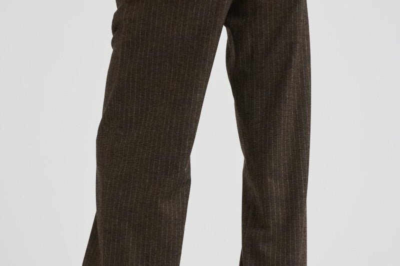 Pantalone donna Lisetta gessato marrone PA0569FA C3F01I50DZ ISABEL MARANT 