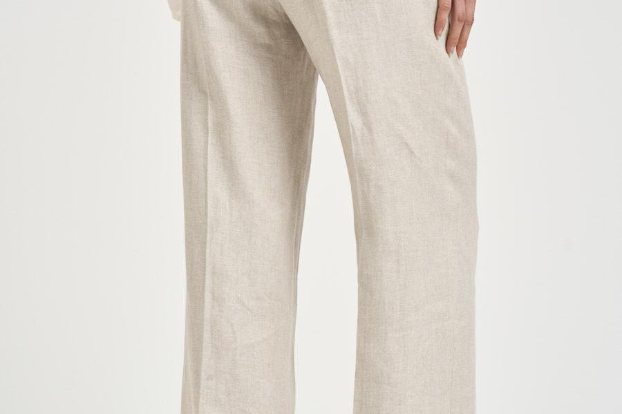 Pantalone donna con pinces panna SIMONA VT1502LT BEIGE BERWICH 