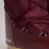 Stivale donna da neve alto in nylon bordeaux 1400440 D013BURGUNDY MOON BOOT 