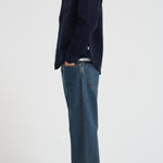 Overshirt uomo in velluto a coste blu 1000541 460 LES DEUX 